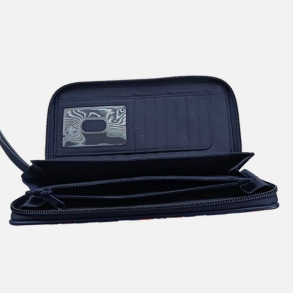 Vera Bradley Womens multicolor Zip ID Card Holder Coin Purse Wallet Rectangular - Picture 5 of 8